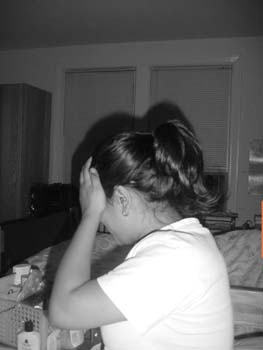 Nina-shy_bw
