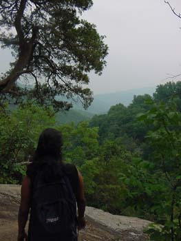 White_Oak_Canyon-Nina_overlooking_mountains