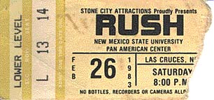 Golden Earring opener for Rush 26-02-1983