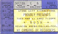 Golden Earring opener for Rush 01-03-1983